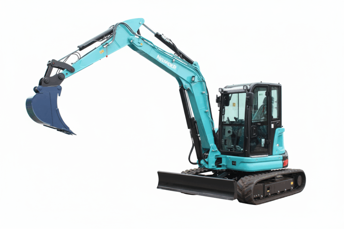 Neumeier NR60UF Kompaktbagger – 6-Tonnen-Bagger mit Kubota-Motor und Lasthalteventilen